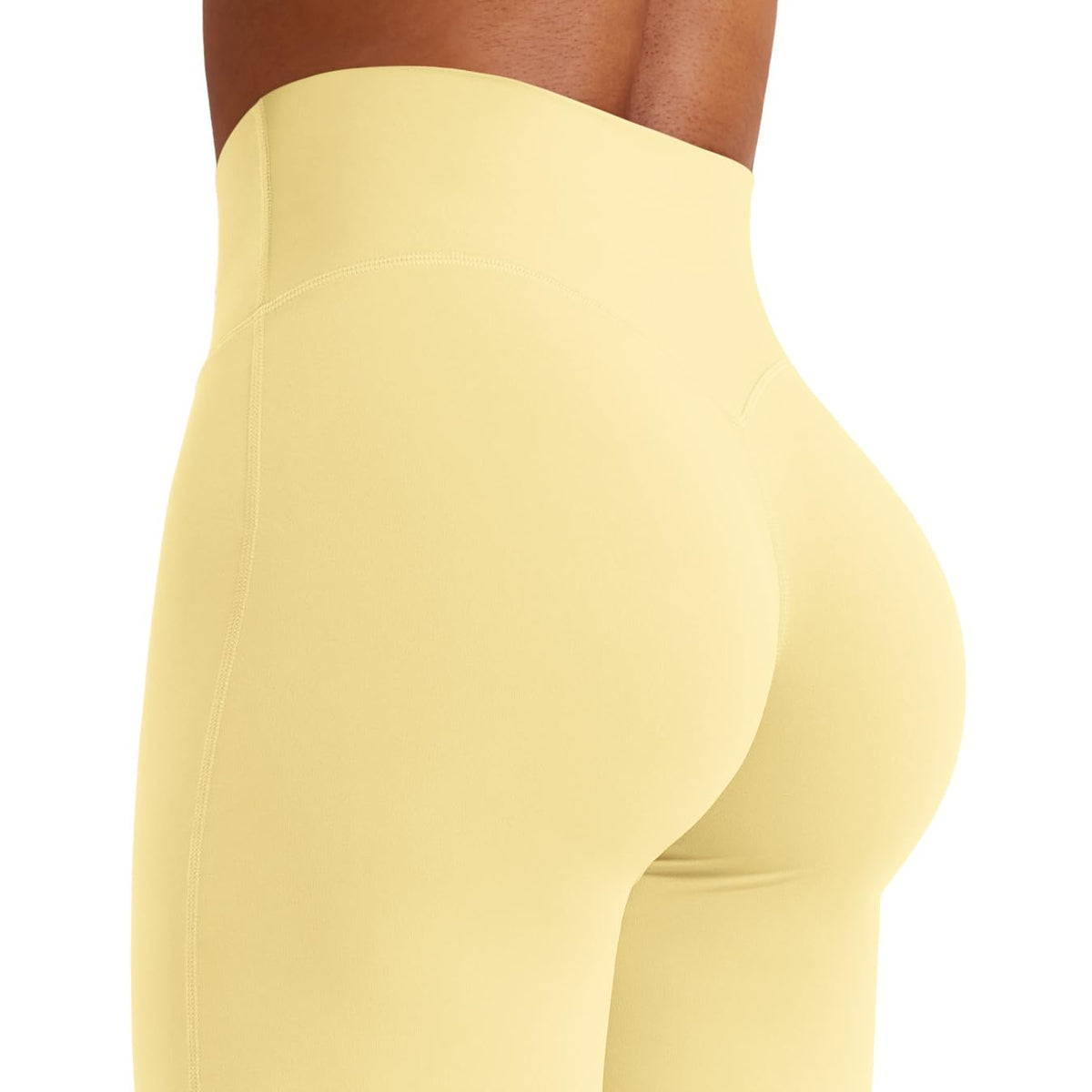 YEOREO Workout Leggings Womens No Front Seam Straight Leggings 31.5" High Waist Buttery Eddiy Gym Yoga Pants Butter Yellow XXS