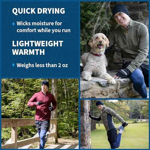 TrailHeads Men¡¯s Merino Wool Beanie - Winter Hat for Runners