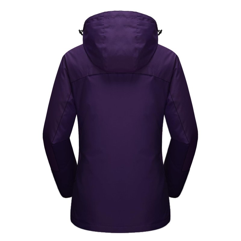 MAGCOMSEN Winter Coats for Women Waterproof Insulated Snow Jacket Fleece Lined Jacket 3 In 1 Jacket Snowboarding Jacket Dark Purple L