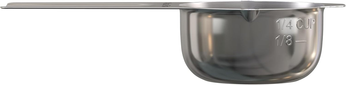 Color Up ¼ Cup Measuring Cup (60 ml) – Premium Chrome Stainless Steel, Accurate for Wet & Dry Ingredients, Embossed Markings, Easy-Pour Spouts, Dishwasher-Safe, Kitchen Essential