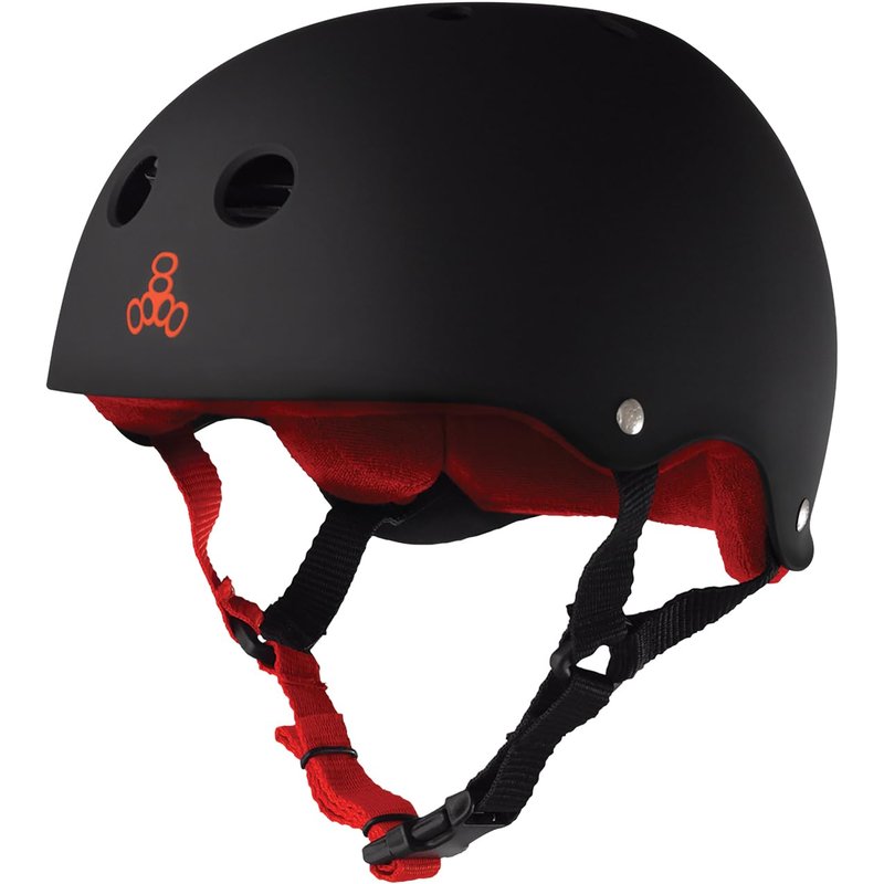 Triple Eight Sweatsaver Liner Skateboarding Helmet, White Rubber, Large