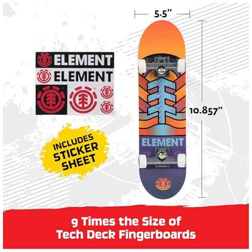 TECH DECK, Element Handboard; Authentic Mini Skateboards, Kids Toys for Boys & Girls, Ages 6 and up (Hands Use Only)