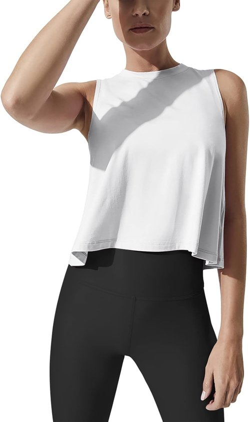 Mippo Crop Tops for Women - Flowy Athletic Tank Tops for Comfortable Workouts | Stylish Design