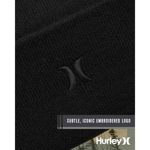 Hurley Men's Winter Hat - Heavyweight Slouchy Fit Icon Cuffed Beanie