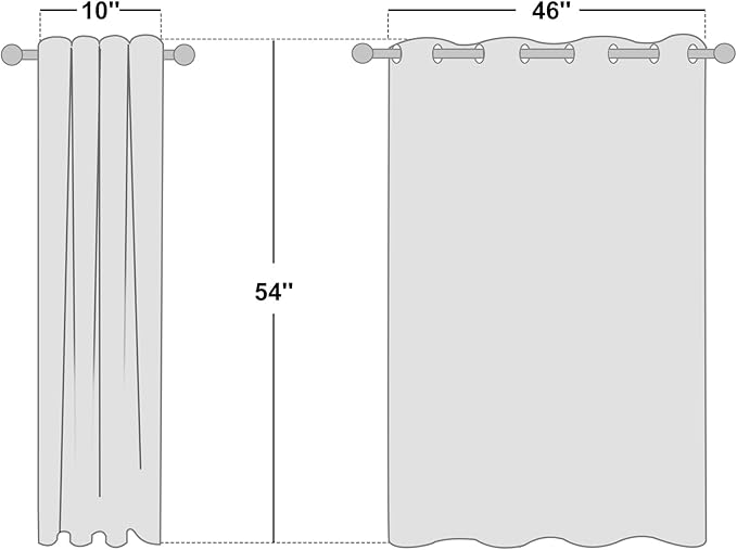 NICETOWN Blackout Living Room Curtain 102 inch Length