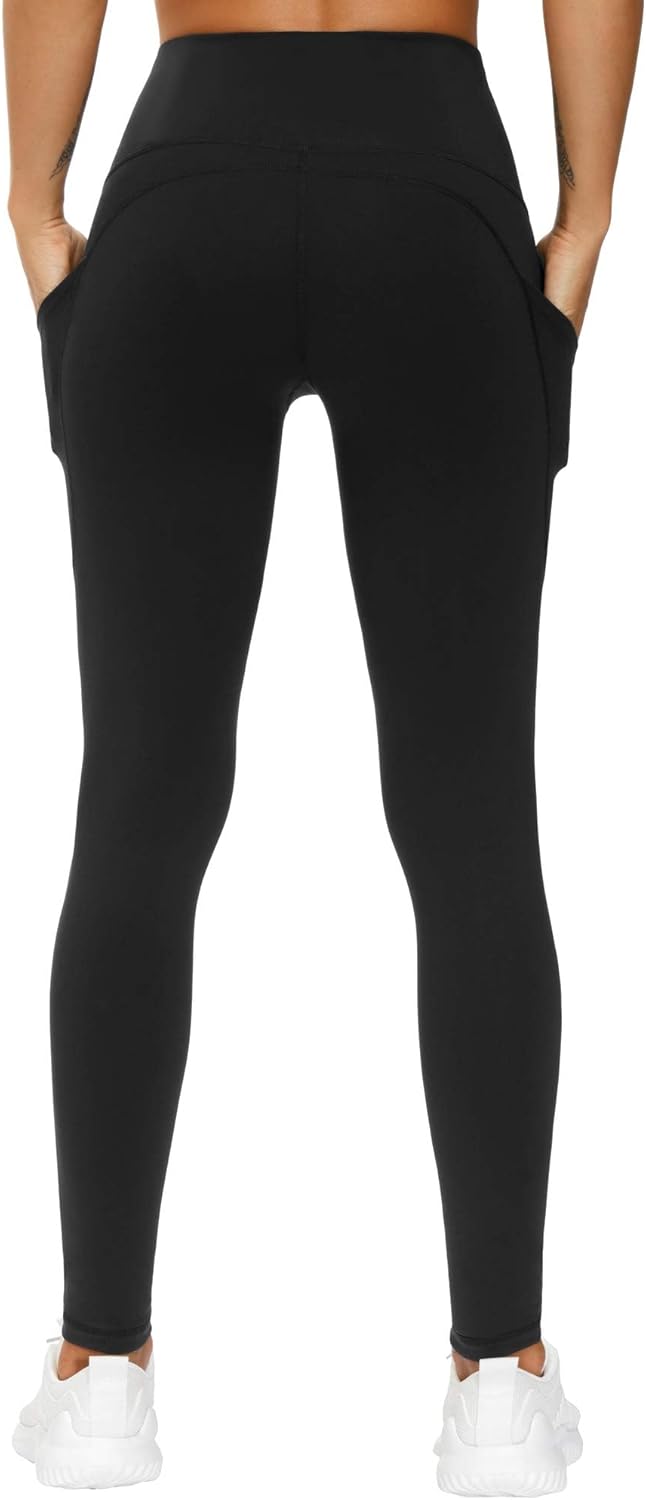 The Gym People | Thick High Waist Yoga Pants - Tummy Control with Pockets for Women