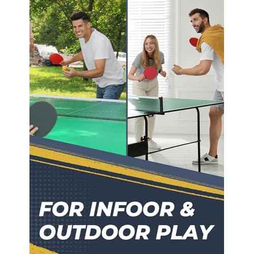 Glymnis Ping Pong Paddles Set Table Tennis Rackets with Balls, Storage Case for Indoor Outdoor Table Tennis Paddle Game Accessories