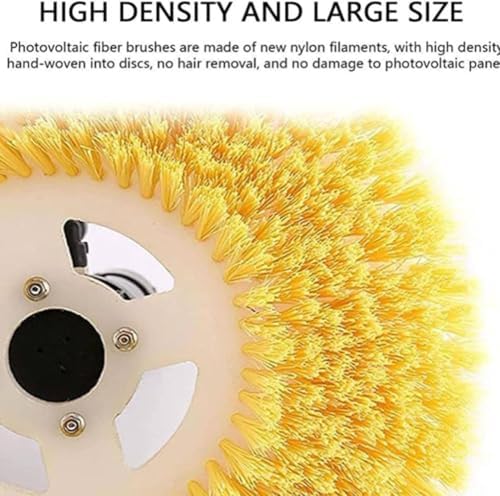 Telescopic Solar Panel Cleaning Rod with Electric Brush & Automatic Water Sprayer, 5.5M (18ft) Double Disc Roof Cleaning Tool - Battery Version for Easy Use