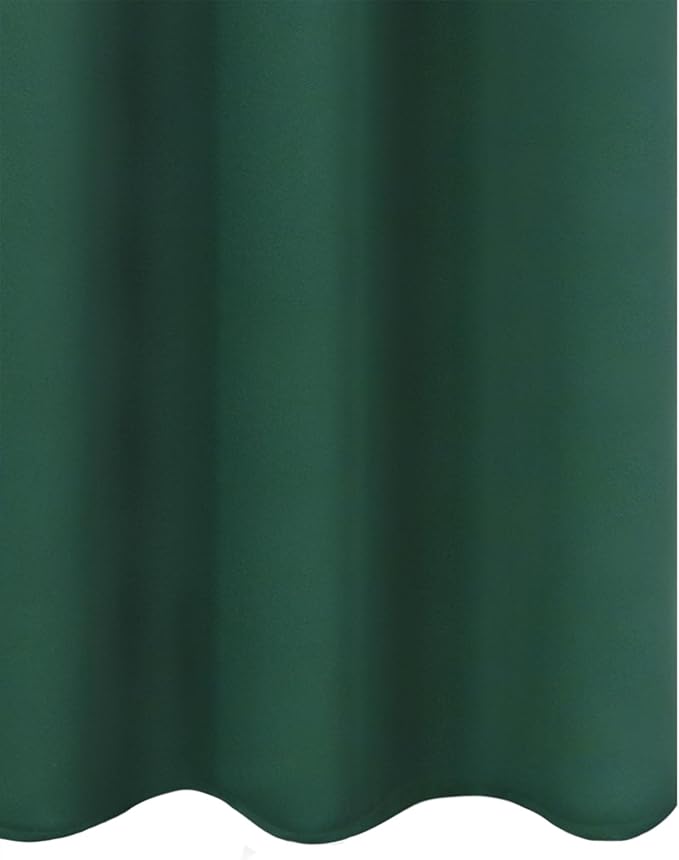 LEMOMO Blackout Curtains 52 x 90 Inch Long Dark Green Curtains Set of 2 Panels