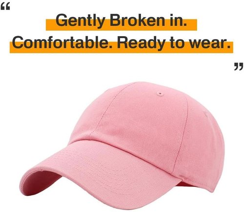 KBETHOS Classic Cotton Baseball Cap - Adjustable Low Crown Unisex Dad Hat | Versatile Style