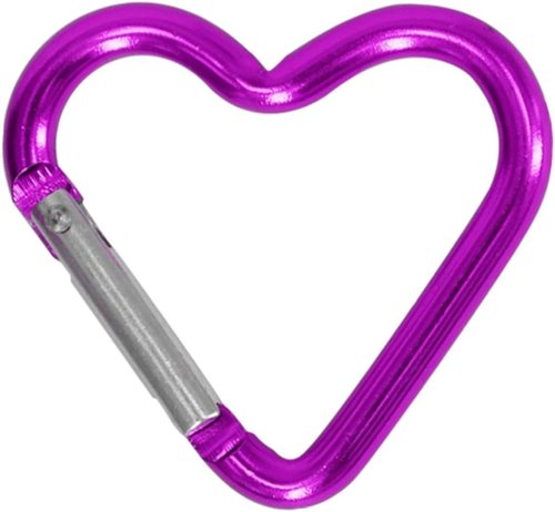 2Pcs Light Purple Heart Snap Hooks Carabiner, Hook Clip Key Holder Aluminum Alloy Keychain Clips for Outdoor Traveling Walking Lightweight Aluminum Alloy Keychain Clip Backpack Carabiner Car Keychain