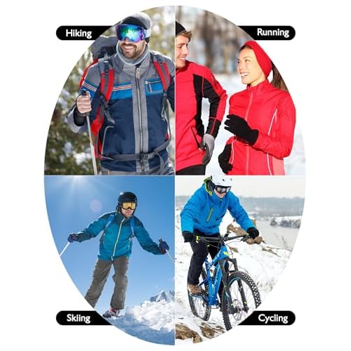 Geyoga Winter Fleece Balaclava Hat for Men Women Full Face Covering Scarf Hood Ski Mask with Drawstring