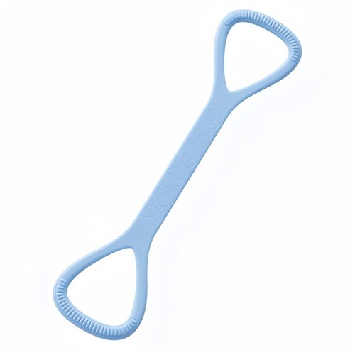 JOYLAY Figure 8 Resistance Band with Handles - 25lb Silicone Exercise Bands for Physical Therapy, Home Gym, Arm Back Shoulder Chest Workout - Portable Fitness Stretch Equipment for Women & Men (Blue)