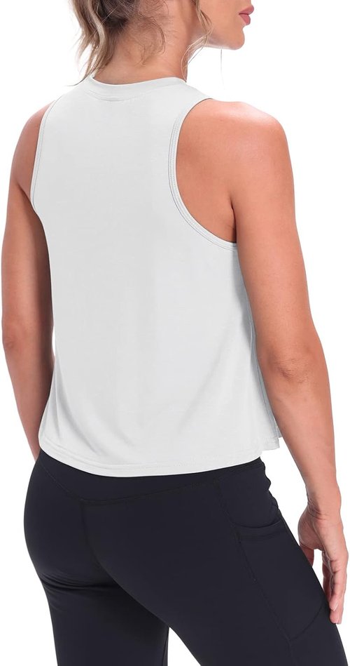 Mippo Crop Tops for Women - Flowy Athletic Tank Tops for Comfortable Workouts | Stylish Design