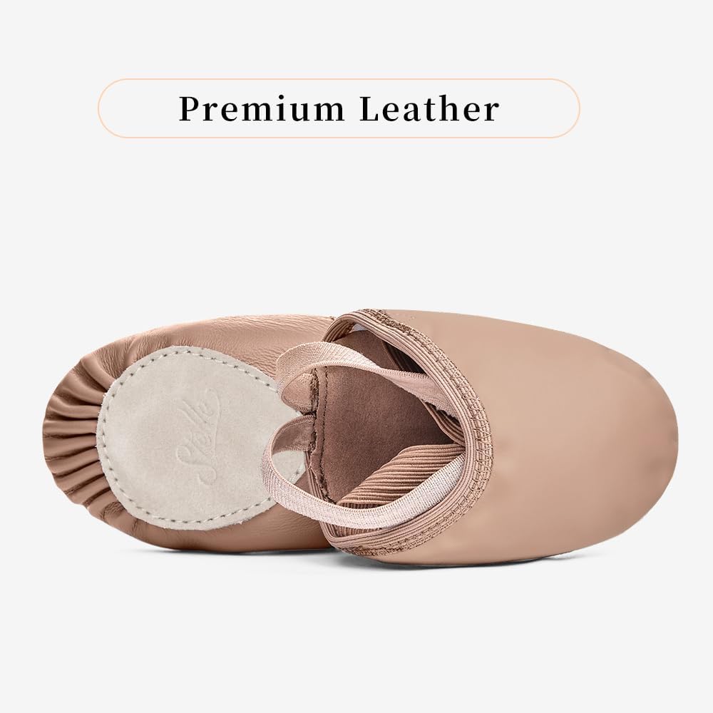 Stelle Leather Half Soles Dance Shoes - Lyrical Pirouette Turners for All Ages | Versatile & Durable