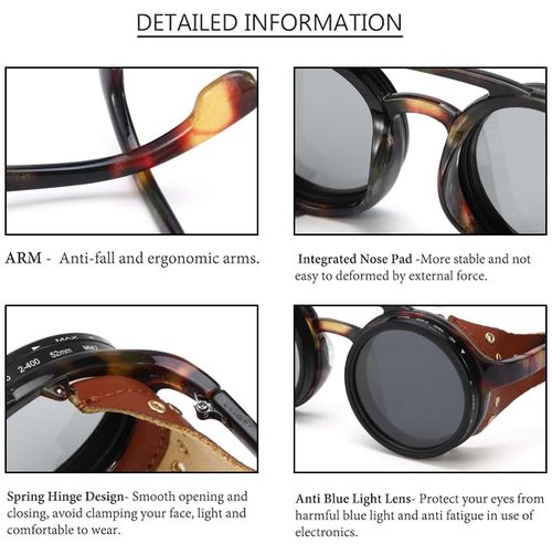 Adjustable Men Sunglasses Stepless, Using ND filter, adaptive Women Sunglasses,1-9 Levels for outdoors - Eyewear with Adjustable fit