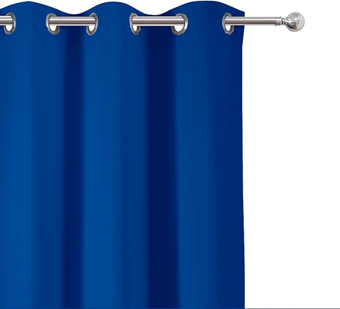 LEMOMO Royal Blue Thermal Blackout Curtains/42 x 72 Inch/Set of 2 Panels Room