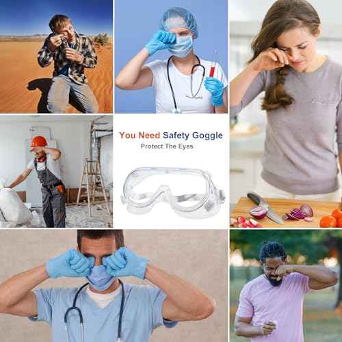 Safety Goggles Glasses Fit Over Eyeglasses Chemical Protective Splash Protection Eye Goggle For Science Eyewear