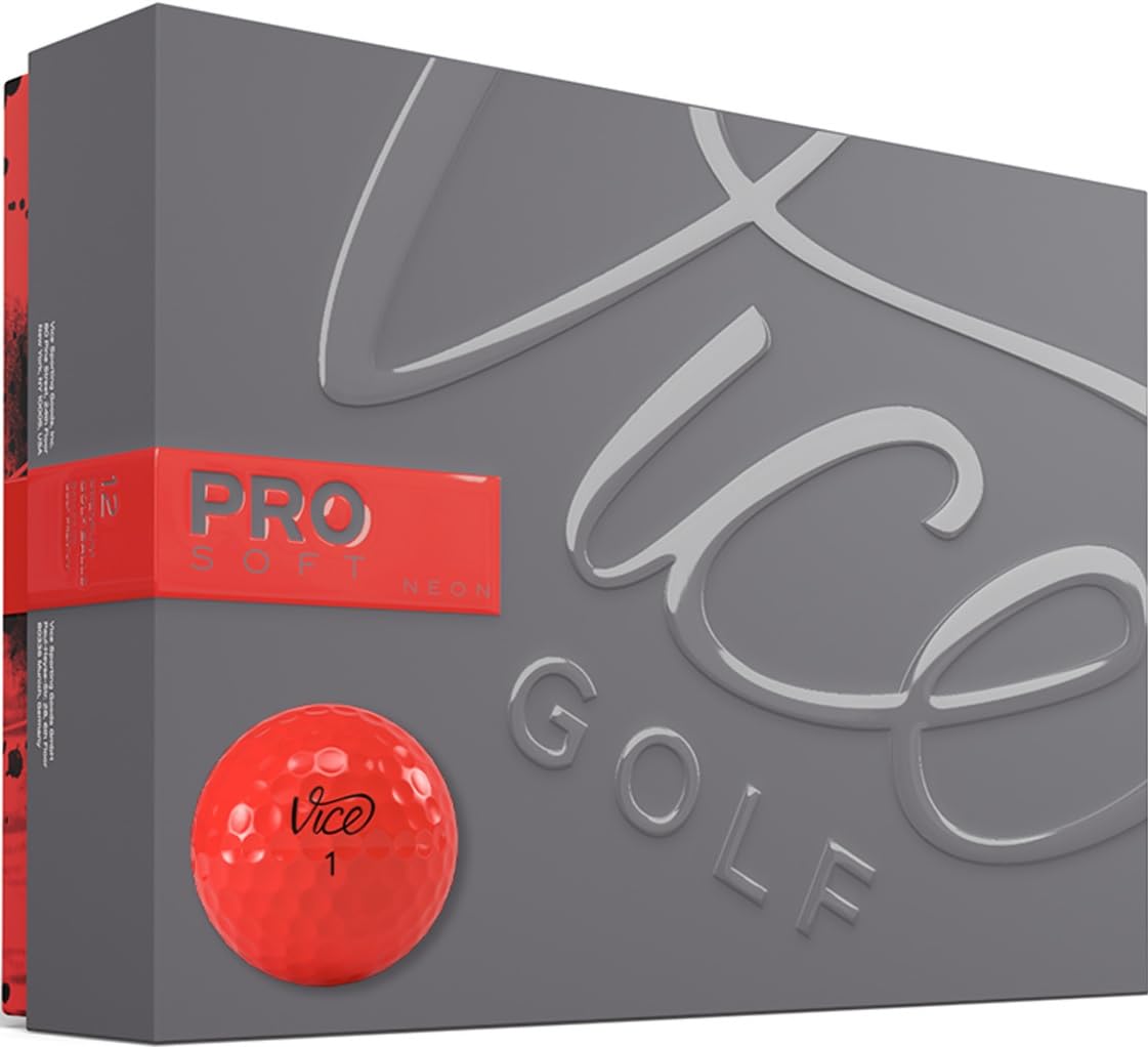 Vice Golf Pro Soft Golf Balls, Red