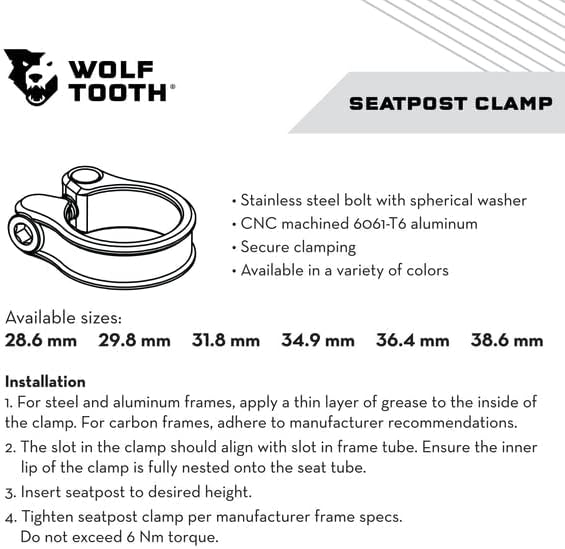 Wolf Tooth Precision-Machined Seatpost Clamp