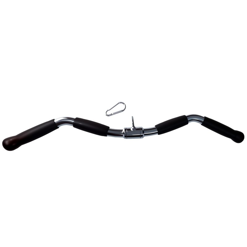 yuhqc Revolving Lat Pulldown Bar for Cable Machine, 29" Straight Bar with Rubber Grip - Tricep Press Down, Curl & Back Exercise Attachment for Home Gym, Pulley System & Functional Trainer(29 Inch)
