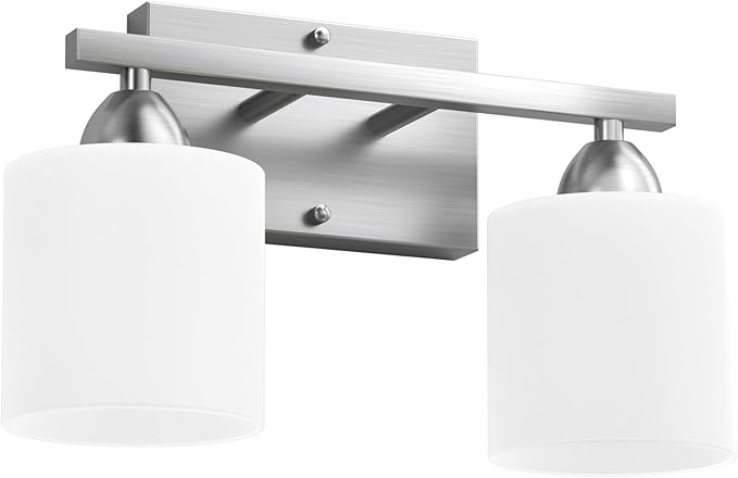 Bathroom Lighting Fixtures Over Mirror Brushed Nickel, Anti-Rust 2-Light
