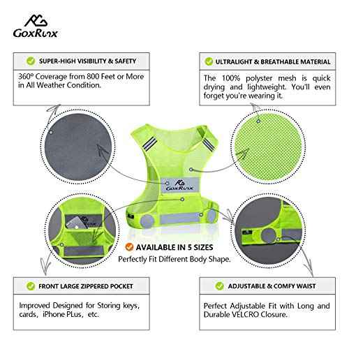 Reflective Vest Running Gear,Lightweight Reflective Safety Vests with Arm Bands