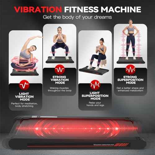 Sperax Walking Treadmill Pad with APP, 3 in 1 Under Desk Treadmill, 400W Low Noise Walking Vibration Pad with Remote Control,Portable Treadmills for Home Office