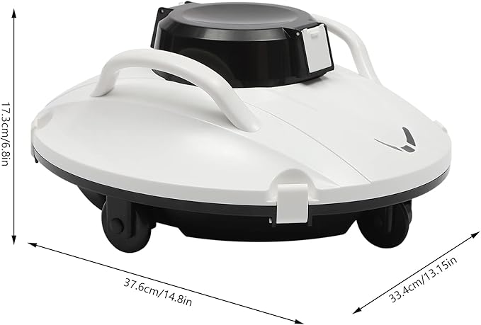 Cordless Robotic Pool Cleaner 30W Robotic Pool Cleaner with Three Lights Cordless Robotic Pool Cleaner Lasts 110 Min for Homes, Villas, Swimming Pools