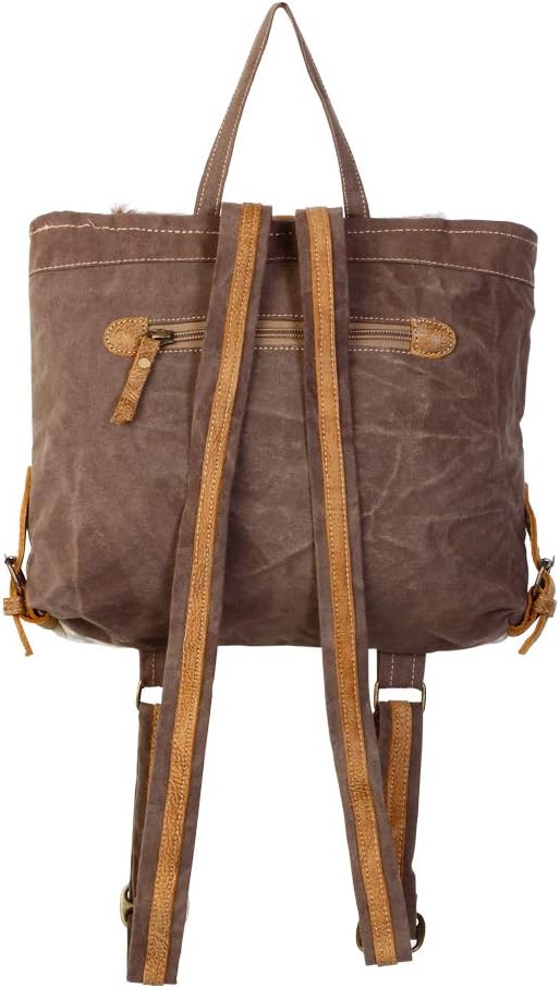 Myra Bag Virtuoso Upcycled Canvas & Cowhide Leather Backpack S-1277