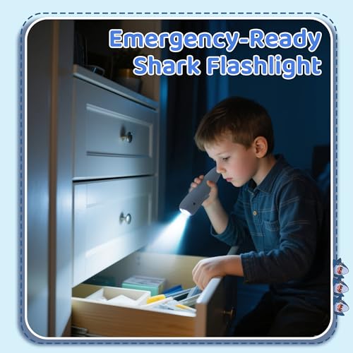 Ammonite Kids Flashlight Rechargeable, Silicone Toddler Night Light with Fun Animal Design & Easy-Grip Handle - for Boys Girls Bedtime & Camping