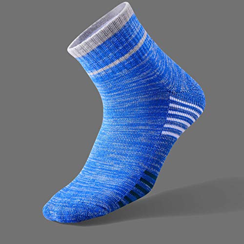 FEIDEER Men's Walking Hiking Socks, Wicking Cushion Quarter Crew Socks for Mens Outdoor Sports, 3/4/5 Pair, 6-15 Size