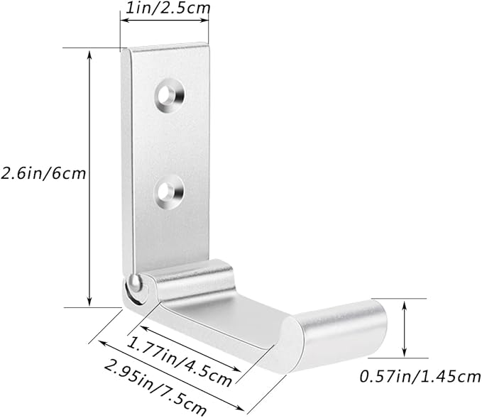 Folding Coat Hooks, Matte Black Wall Hooks