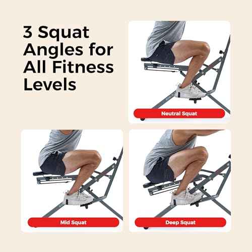 Sunny Health & Fitness Smart Row-N-Ride Glute & Leg Trainer, Foldable Squat Assist Rower with Exclusive SunnyFit App Connection