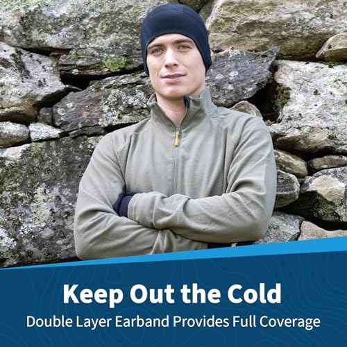 TrailHeads Men¡¯s Merino Wool Beanie - Winter Hat for Runners