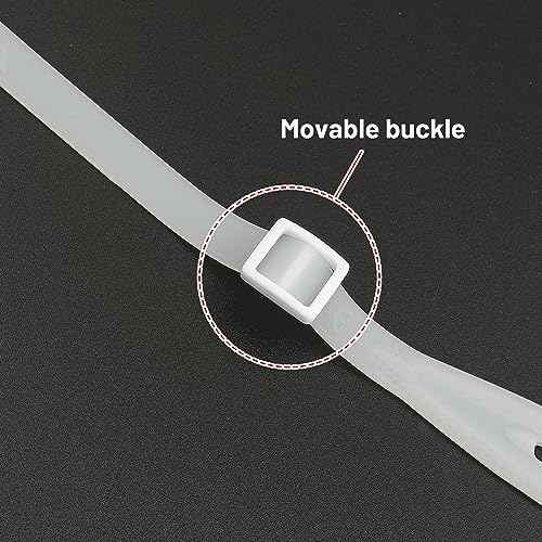 Universal Swimming Goggles Replacement Straps, Silicone Head Band for Swim Dive Mask (White, 2 PCS)