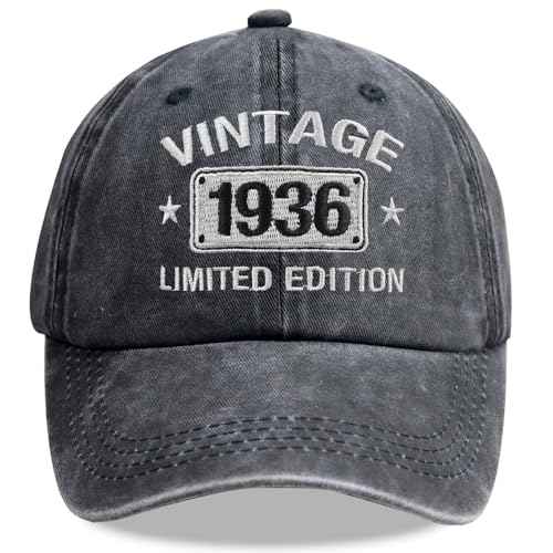Vintage 1925-2005 Limited Edition Hats for Men Women, Personalized 20th-100th Birthday Gifts for Dad Mom Retirement