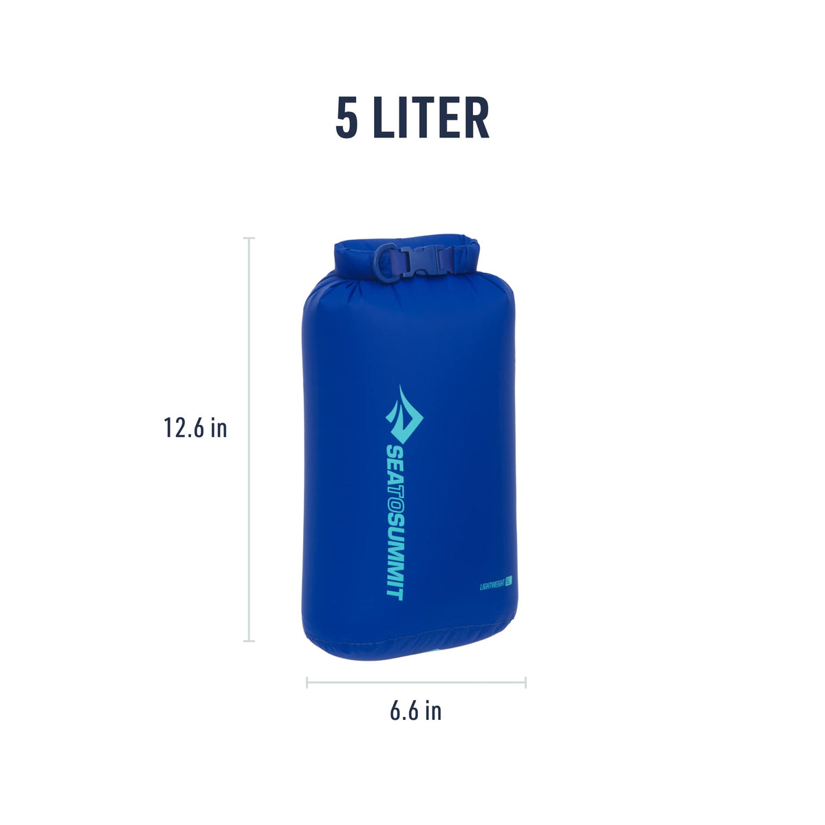 Sea to Summit Lightweight Dry Bag, Multi-Purpose Dry Storage, 5 Liter, Surf Blue