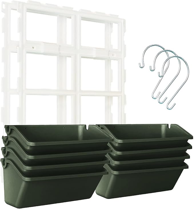 8 Pockets Vertical Garden Wall Planter Raised Beds Hanging Planter Wall Mounted