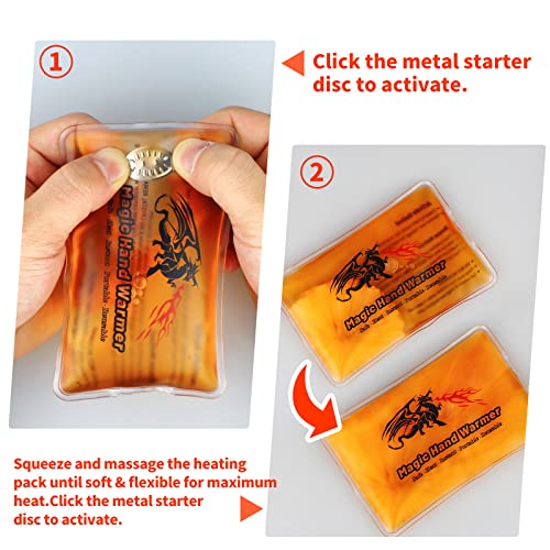 8 Pack Magic Hand Warmers, Reusable Snap Heat Packs, Reusable Pocket Hand Warmers, Portable handwarmers Used for Outdoor, Indoor, Working, Studying, Camping, Warm Gifts for Adults or Kids(02)