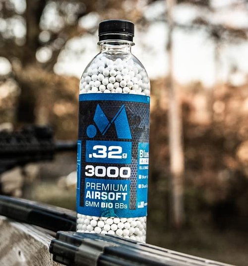 BlueMag Airsoft Biodegradable 6mm Airsoft BBS .32g 3000ct - Seamless Finish - Polished to Perfection - for All 6mm Airsoft Guns