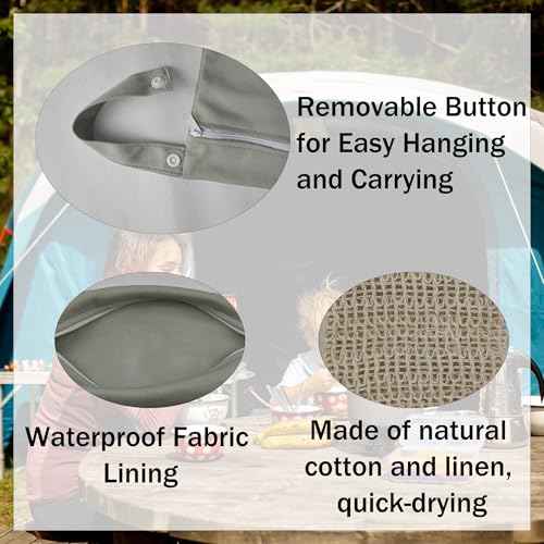 2Set Travel Soap Bar Case - 2 Soap Bags & 2 Foaming Nets,Waterproof & Leakproof Bag With Natural Cotton-Linen Soap Foaming Net,Portable Quick-Dry Waterproof Bag for Travel & Camping
