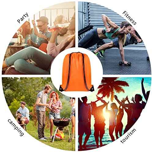 GoodtoU Drawstring Backpack Bulk 48 Pcs 16 Colors Drawstring Backpack Bulk Cinch String Backpacks