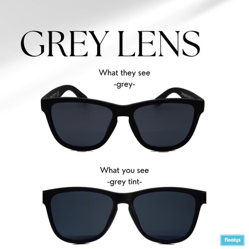Floatys Floating Sunglasses Rubberized Eddys | Polarized Water Repelling Lenses | No Slip Frame | Lightweight | Men and Women (Black Frame/Grey Lens)