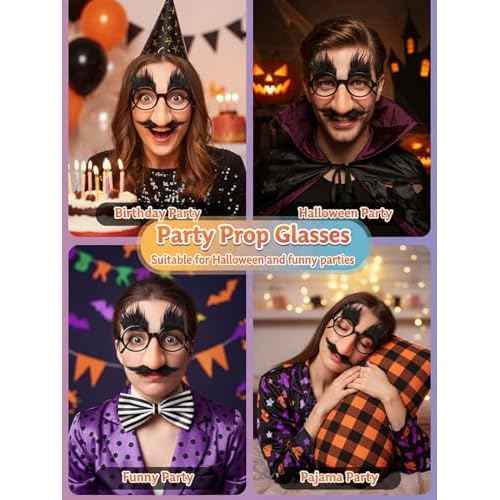 Novelty Pig Nose Sunglasses, Gold Frame with Brown Lenses, Costume Party Props Accessory