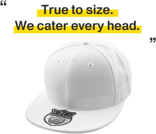 KBETHOS® 6 Panel Flat Brim Fitted Cap - Original Design for Ultimate Comfort & Style
