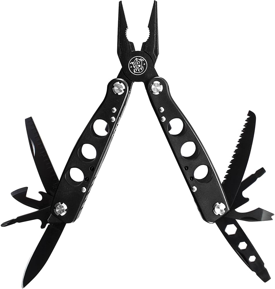 Smith & Wesson 14-in-1 Stainless Steel Multi-Tool with Pliers & Bottle Opener - EDC & Outdoor Survival Gear