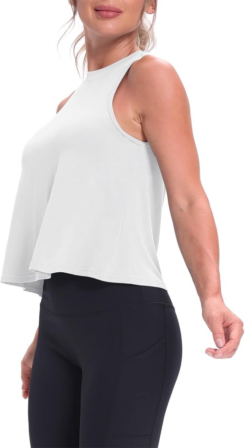 Mippo Crop Tops for Women - Flowy Athletic Tank Tops for Comfortable Workouts | Stylish Design