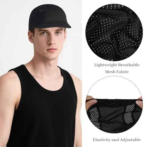 3Pcs Cycling Cap for Men Women Cooling Skull Cap Under Helmet Liner with Sun Visor for Summer Running Bike Outdoor Sports Multi