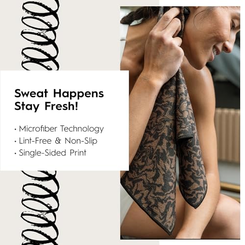 GEOMETRY Gym Towels for Working Out - Double Sided, Super Absorbent Microfiber Sweat Towel, Compact & Quick Dry - Premium Microfiber for Gym - Amanda, 16" x 30", 1 Piece